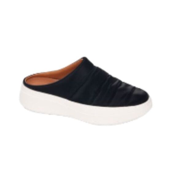 Gentle Souls by Kenneth Cole Women's Rosette Puff Mules Black 7.5M NWT - Picture 1 of 2